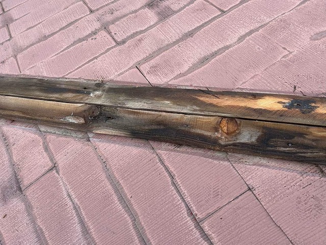 腐食被害が発生した貫板